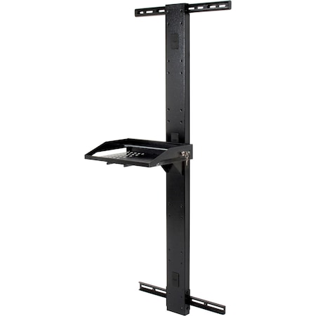 Global Industrial 72inH Laptop Wall Mount Unit, Black 239194BK